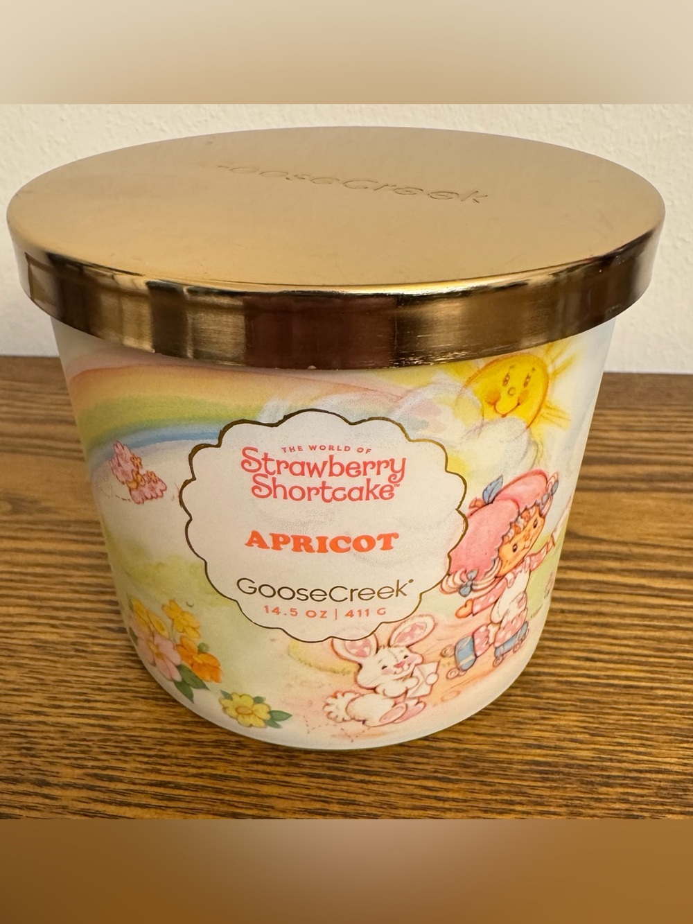 Goose Creek Strawberry Shortcake APRICOT 3-Wick Candle New Limited Edition